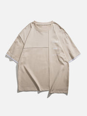 T-shirt uni patchwork 