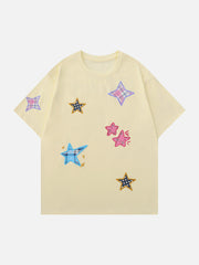 Plaid Applique Star Tee