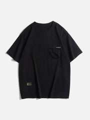 Pocket Solid Color Tee