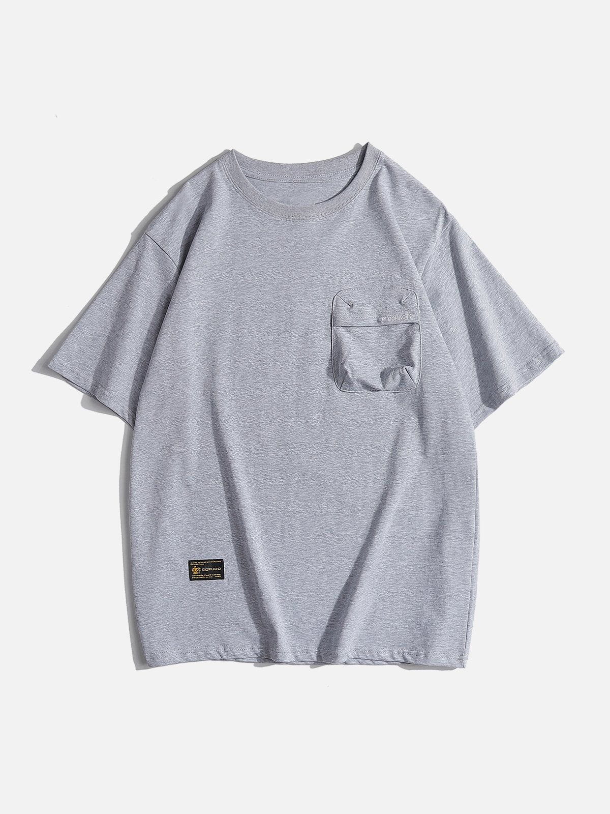 Pocket Solid Color Tee