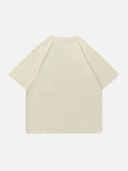 T-shirt brodé avec lettrage RULE 