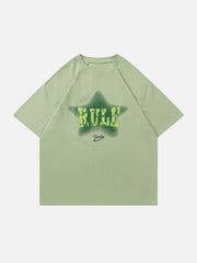 T-shirt brodé avec lettrage RULE 