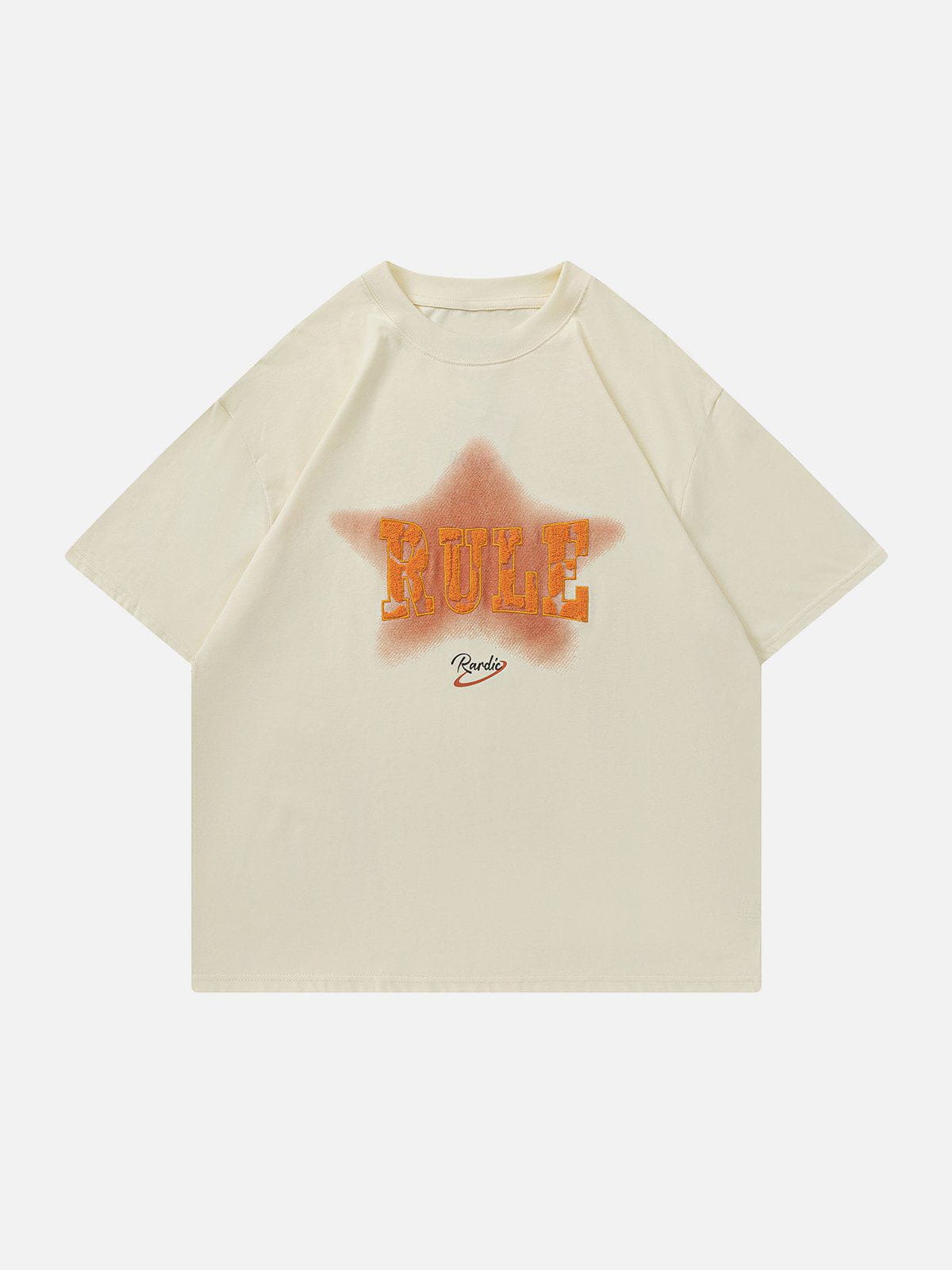 T-shirt brodé avec lettrage RULE 