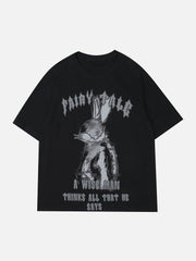 T-shirt imprimé lapin griffonné 