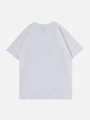 T-shirt à imprimé floqué oreilles de lapin 