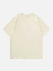 T-Shirt mit Kaninchen-Stickerei und Tasche 