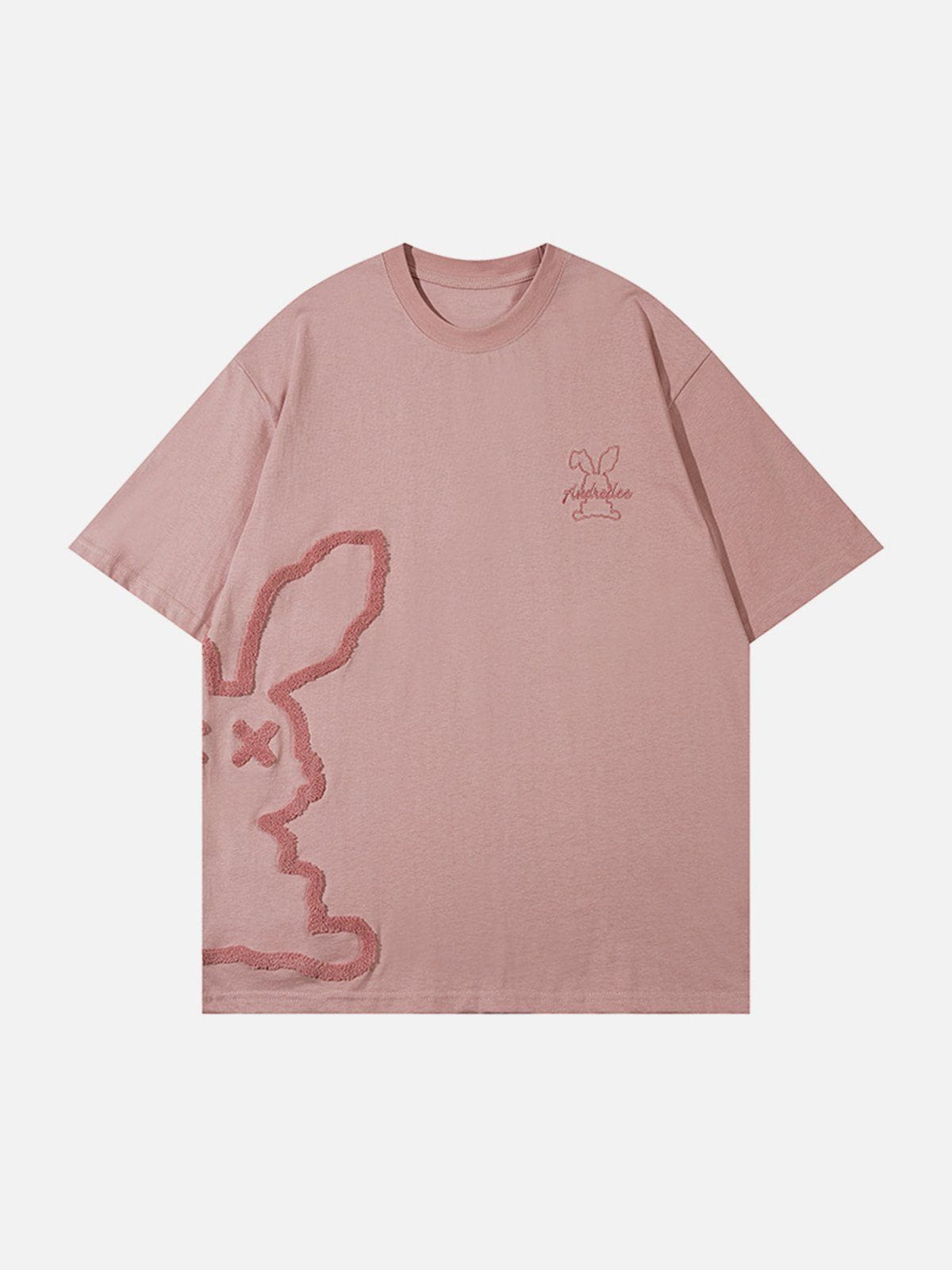 T-shirt brodé lapin 