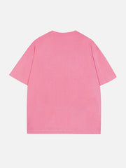 T-shirt imprimé en mousse de lapin 