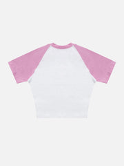 T-shirt imprimé caricature de course 