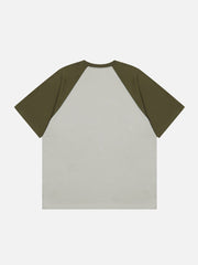 T-shirt Raglan imprimé graffiti étoiles 