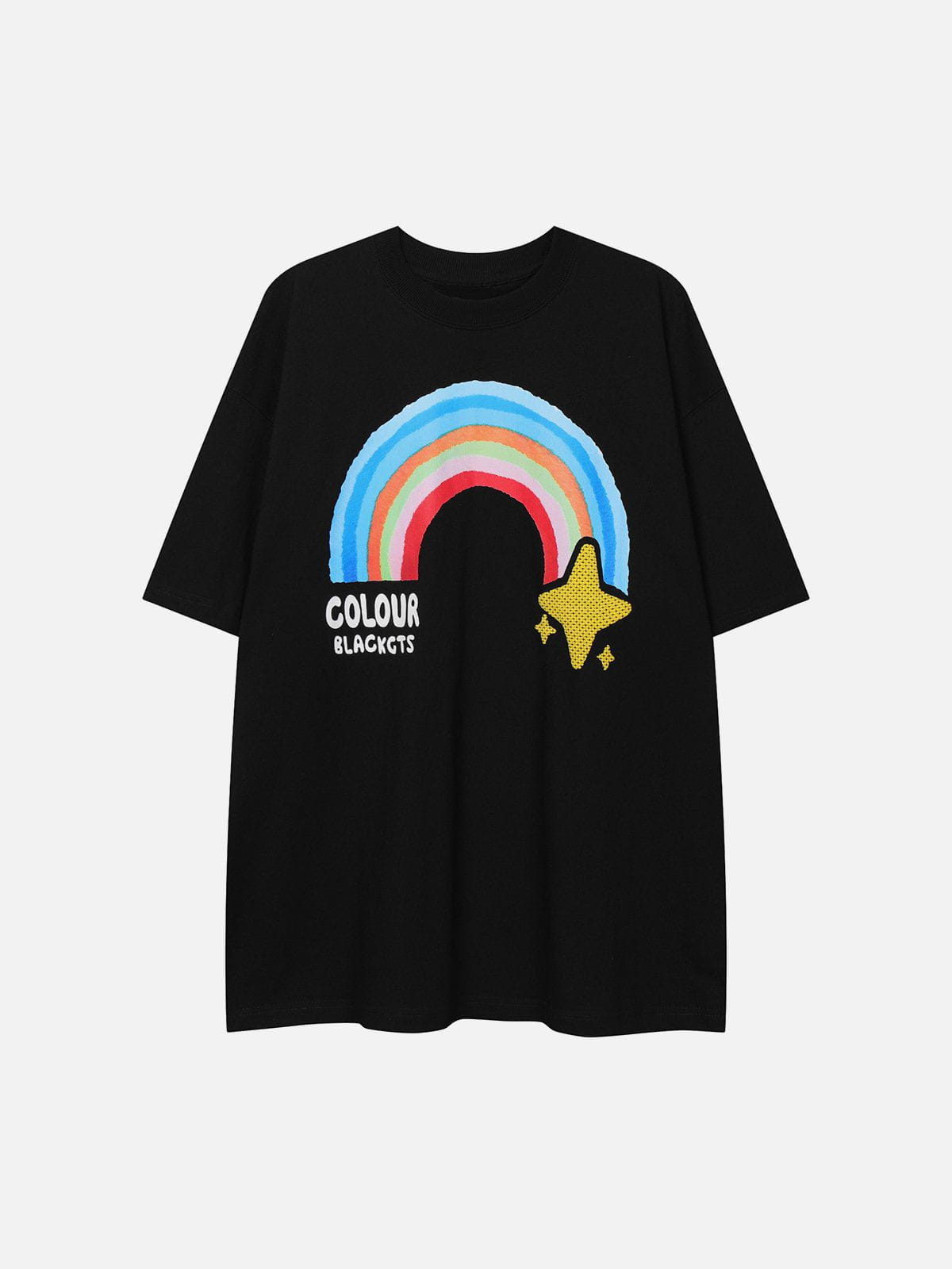 T-shirt imprimé arc-en-ciel 