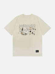 T-Shirt mit Retro-Cartoon-Hasen-Print 