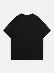 Lockeres T-Shirt mit Retro-Cartoon-Print 