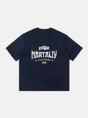 T-shirt imprimé style rétro japonais 