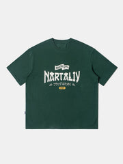 T-shirt imprimé style rétro japonais 