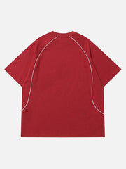 T-shirt imprimé lettres rétro - 1671 