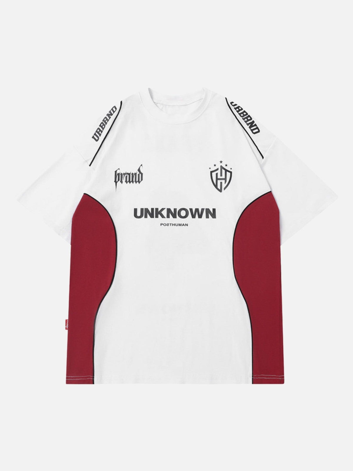 T-shirt de style course rétro aux couleurs contrastées 