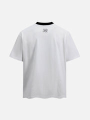 T-shirt imprimé style croquis rétro 