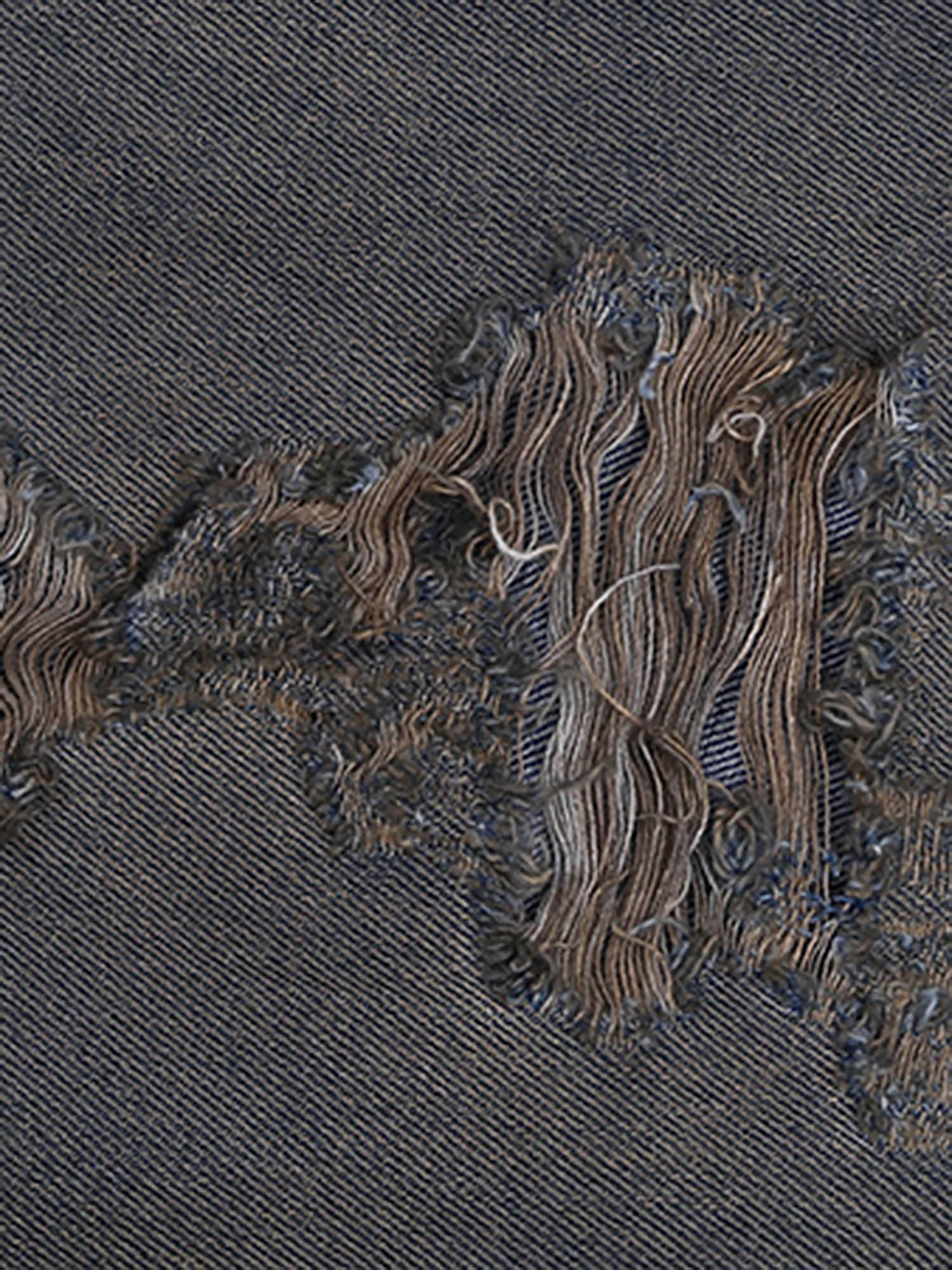 Reverse Pocket Mud Dyed Knife Cut Jeans