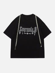 T-shirt imprimé étoile et lune avec ruban 