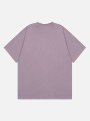 T-shirt imprimé lettre et anneau 