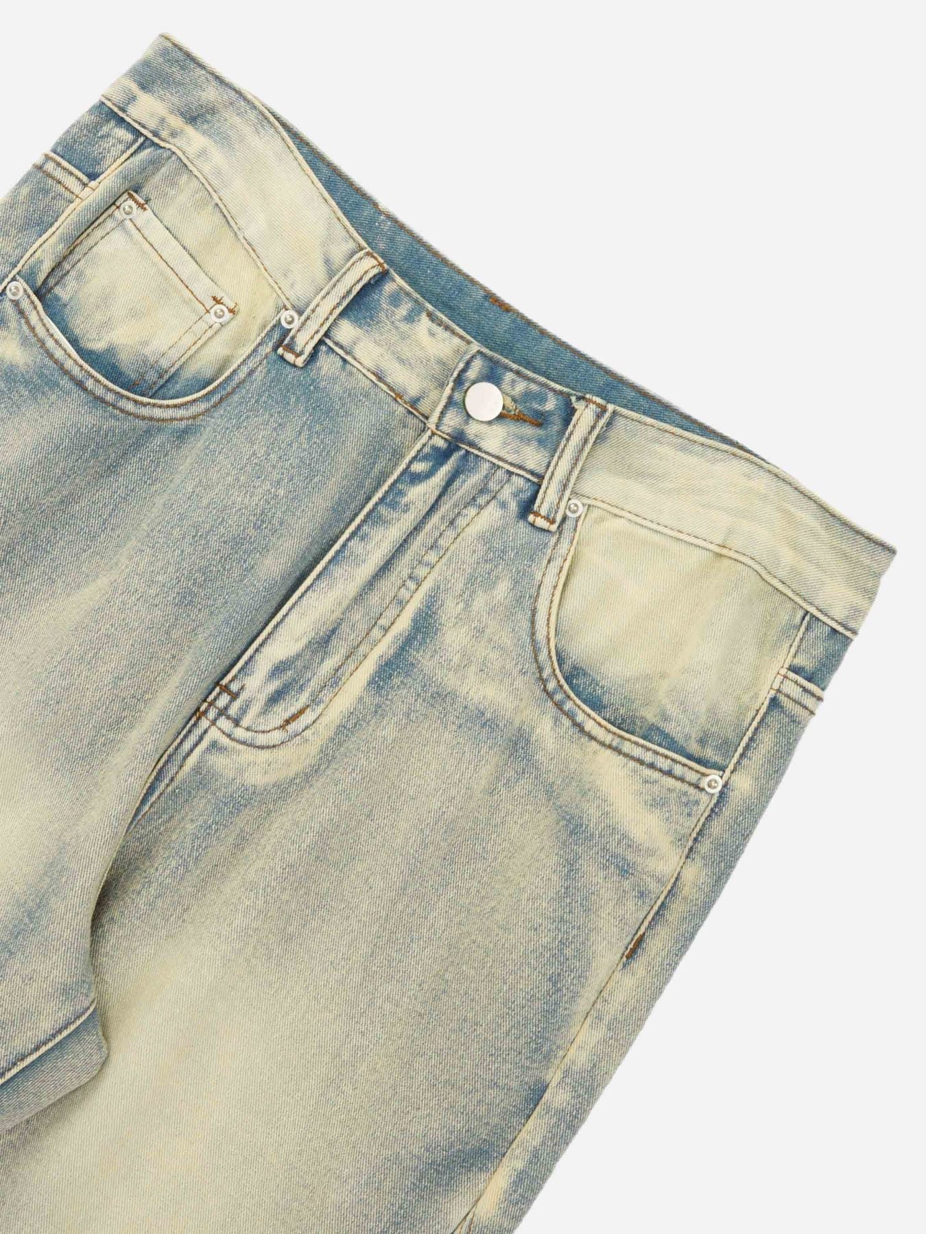 Double Ripped Jeans Ripped Double Straight Jeans – Oitoy