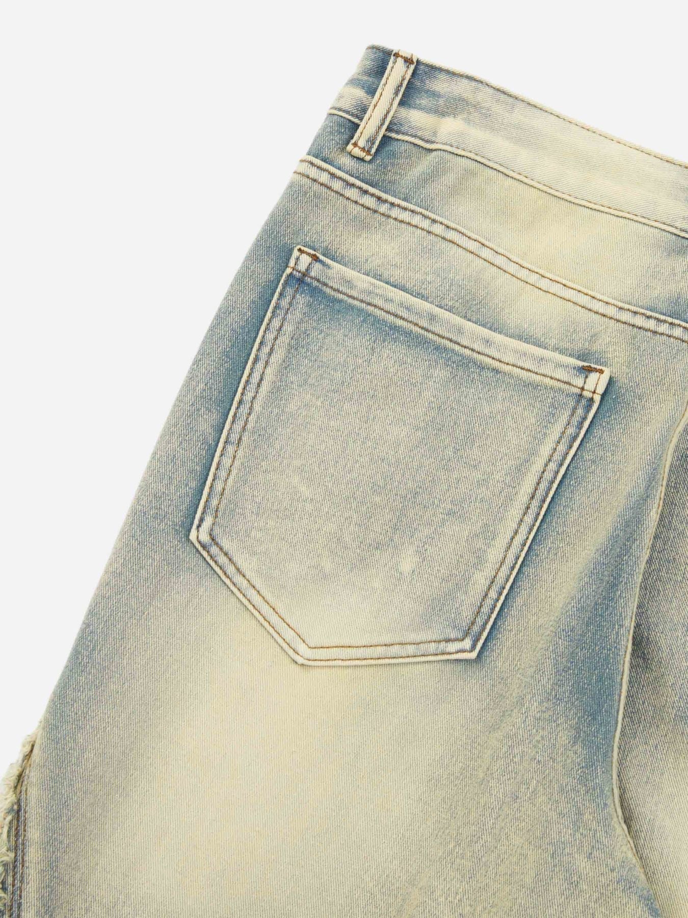 Ripped Double Straight Jeans