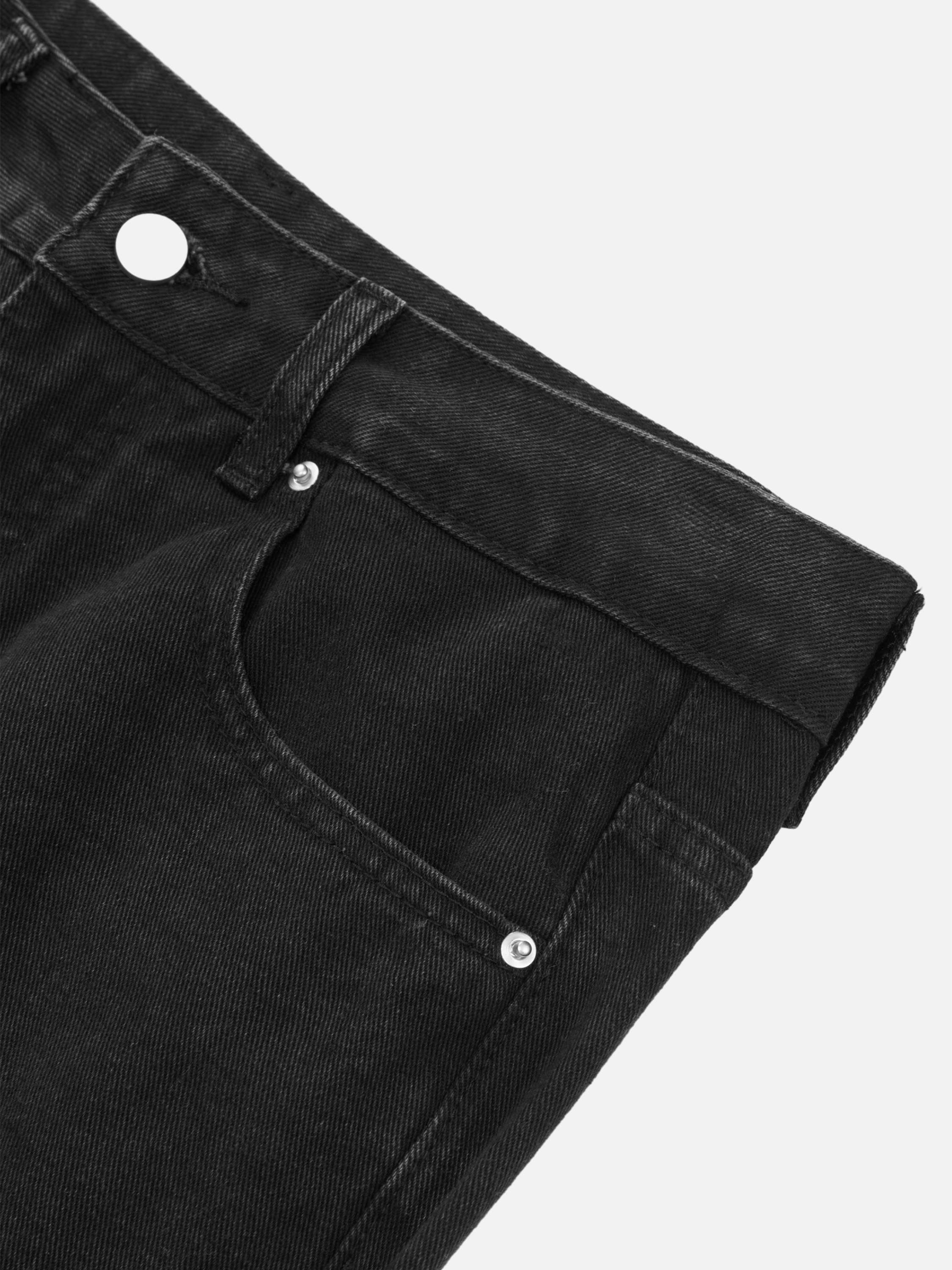 Ripped Double Straight Jeans