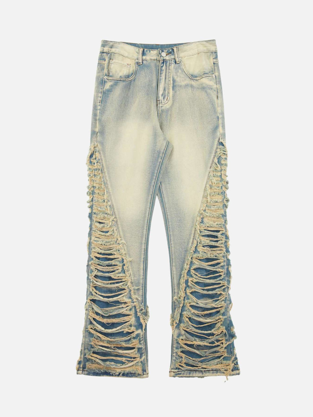 Ripped Double Straight Jeans