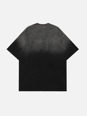 T-shirt dégradé à imprimé rose 