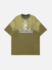 T-shirt dégradé à imprimé rose 