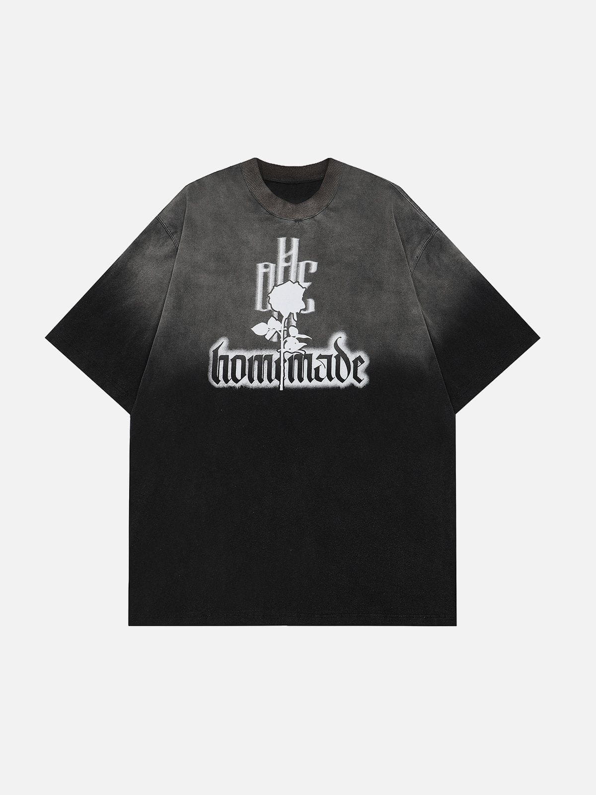 T-shirt dégradé à imprimé rose 