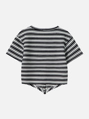 T-shirt à rayures et tampon en caoutchouc 