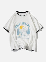 T-shirt imprimé paysage 