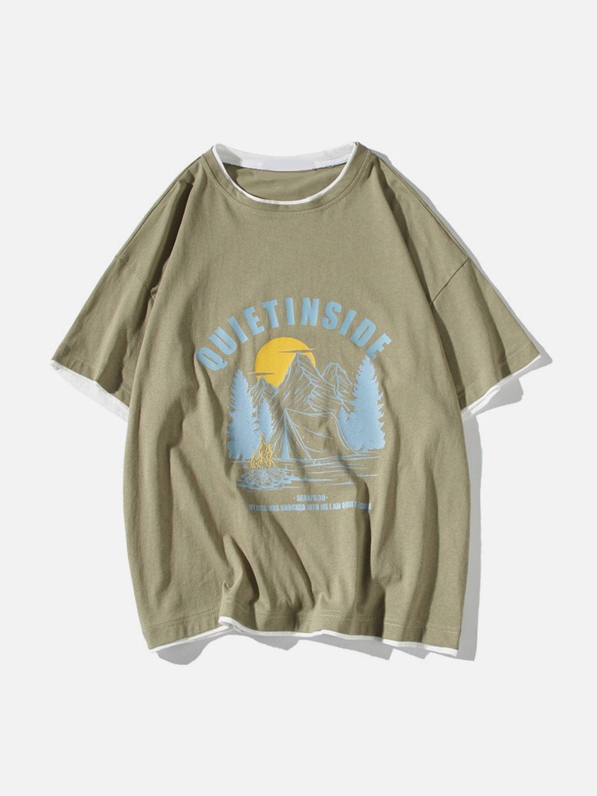 T-shirt imprimé paysage 