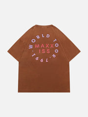 T-shirt délavé à imprimé cri 