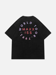 T-shirt délavé à imprimé cri 