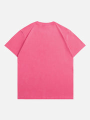 T-shirt simple à imprimé étoiles floues 