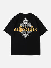 T-shirt imprimé lettre simple 