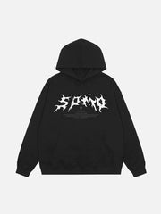 Skull Print Hoodie - 1455