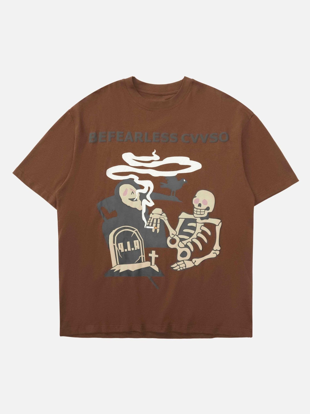 T-shirt imprimé tête de mort 