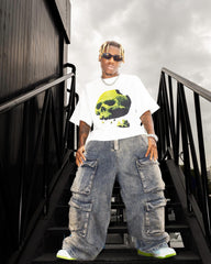 T-shirt imprimé tête de mort - 1836 