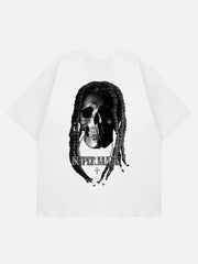 T-shirt imprimé tête de mort 