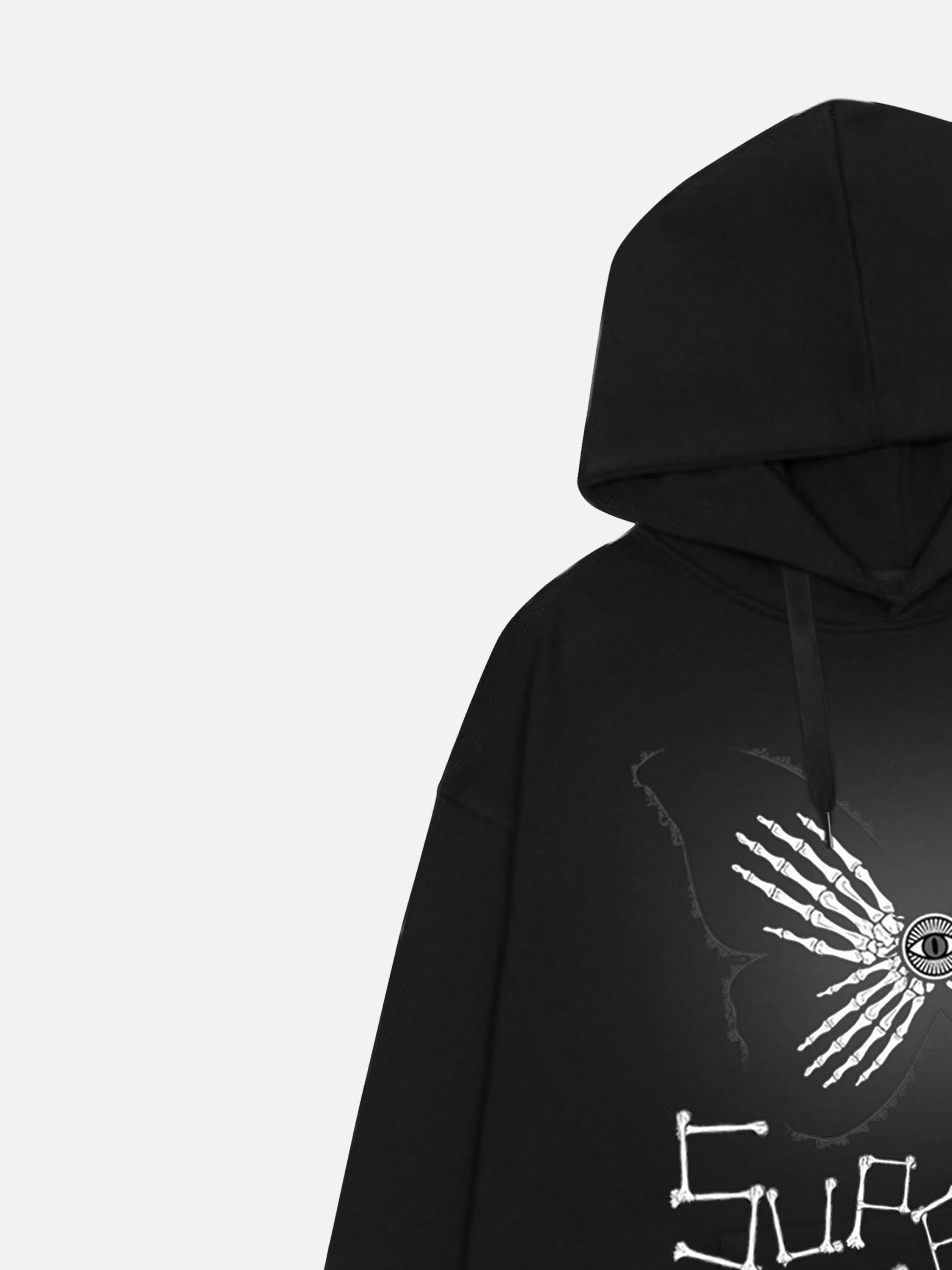 Skull Stitching Letters Creative Design Printed Sweatshirt