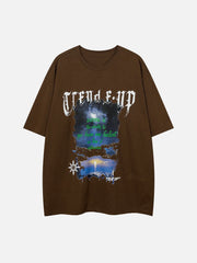 T-shirt imprimé lettres Sky 