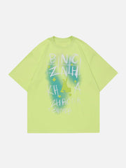 T-shirt imprimé lettres maculées 