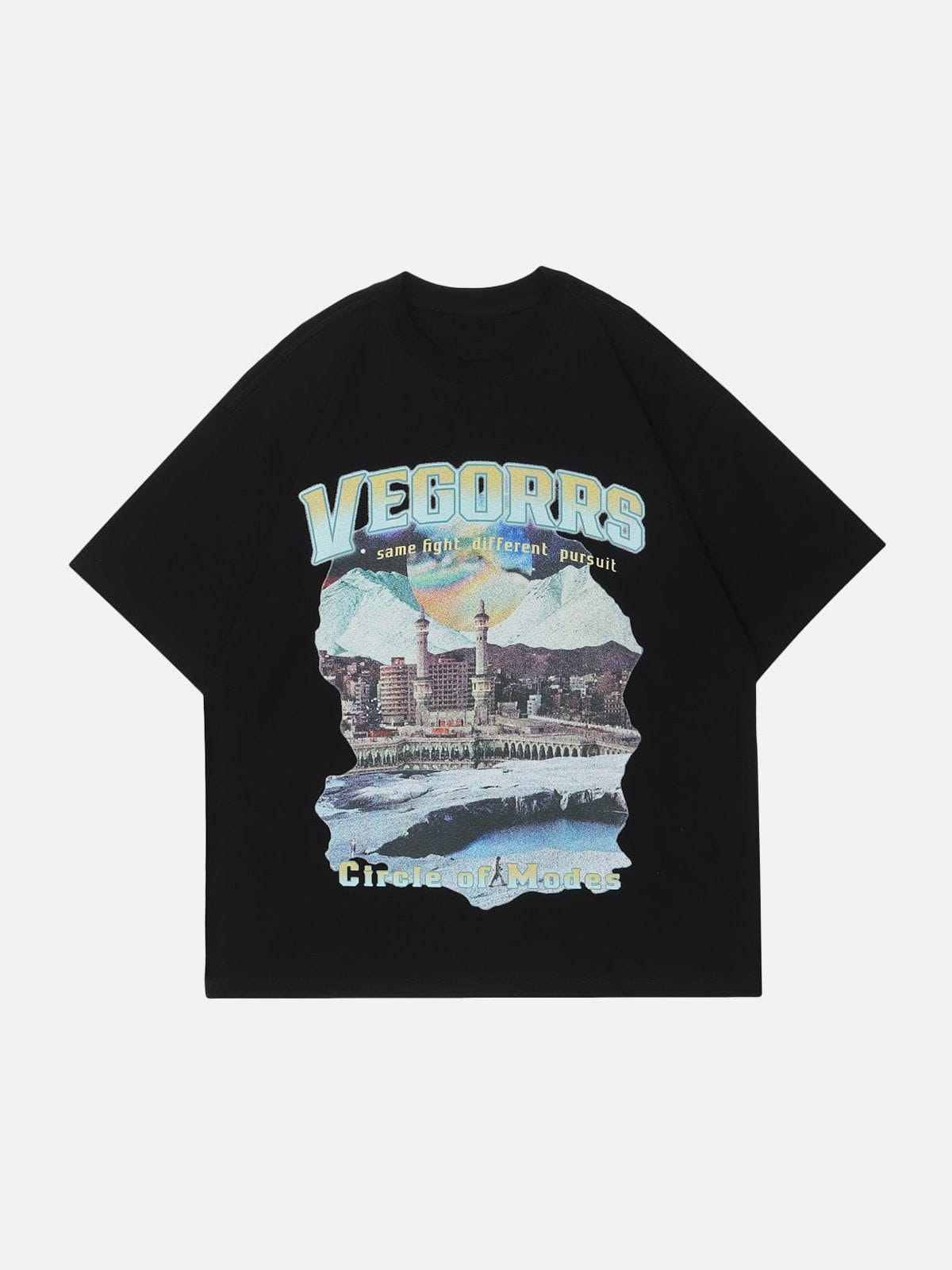 T-shirt imprimé lettres Snowy Mountain 