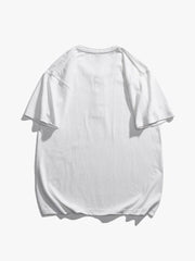 T-shirt en coton à boutons solides 