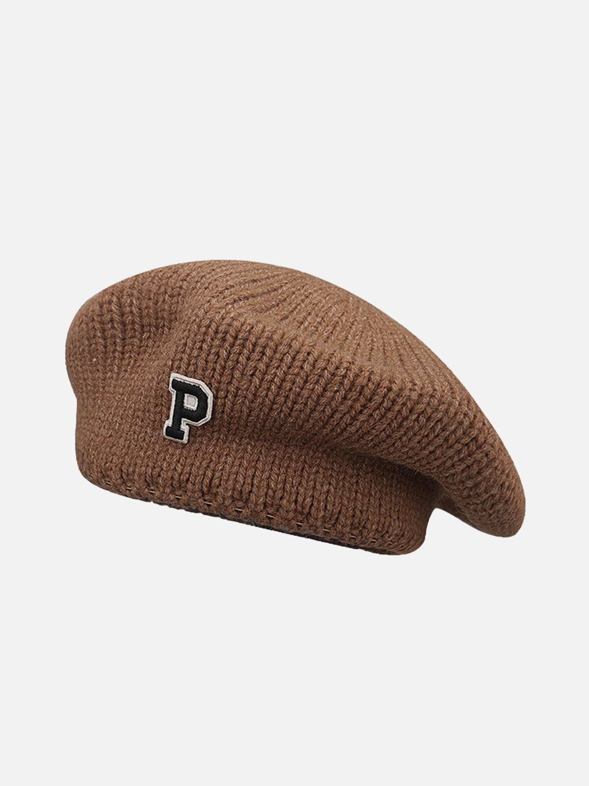 Solid Color Letter Wool Knitted Hat