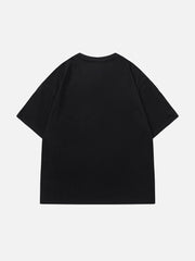 T-shirt uni à imprimé étoiles 